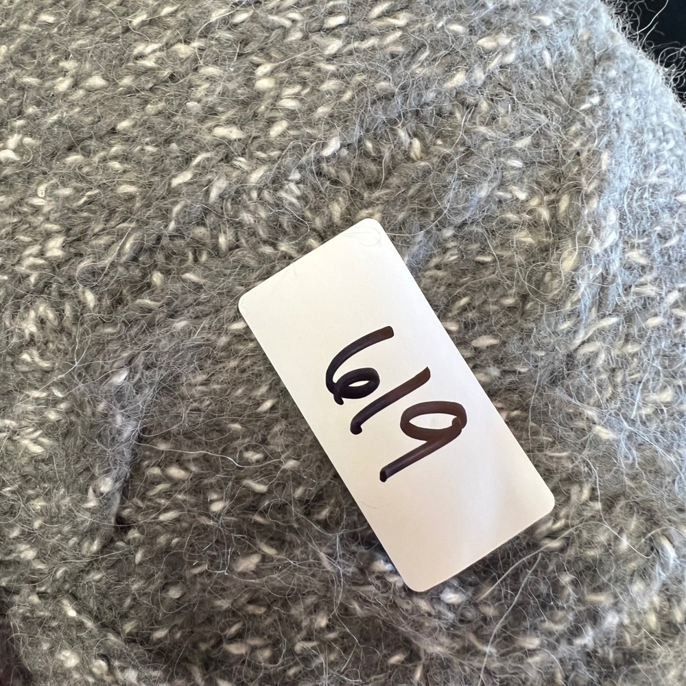 Ruby Moon Gray Cable Knit Cap Sleeve Sweater Alpa… - image 8